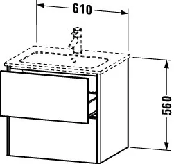 Duravit Waschtischunterschrank wandhängend „XSquare“ 61 × 56 × 47,8 cm Taupe Matt Duravit Waschtischunterschrank wandhängend „XSquare“ 61 × 56 × 47,8 cm Taupe Matt