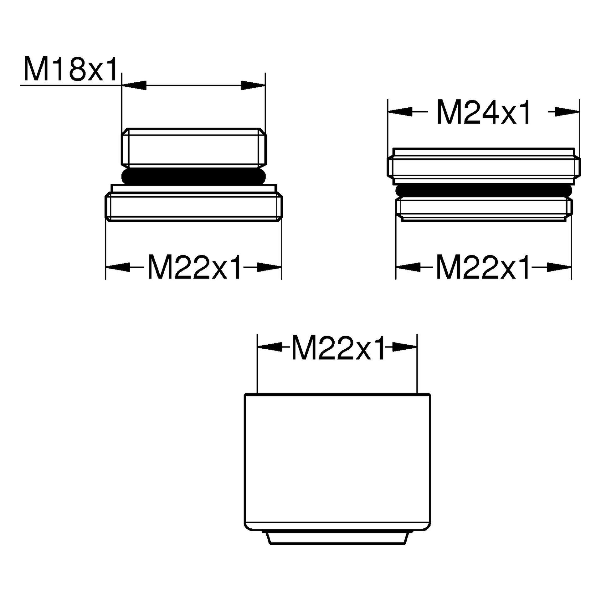 Mousseur 13935, Innengewinde, M 22 × 1, 5,7 l/min bei 3 bar, chrom