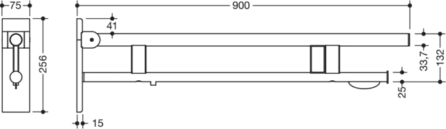 HEWI Stützklappgriff „System 900“