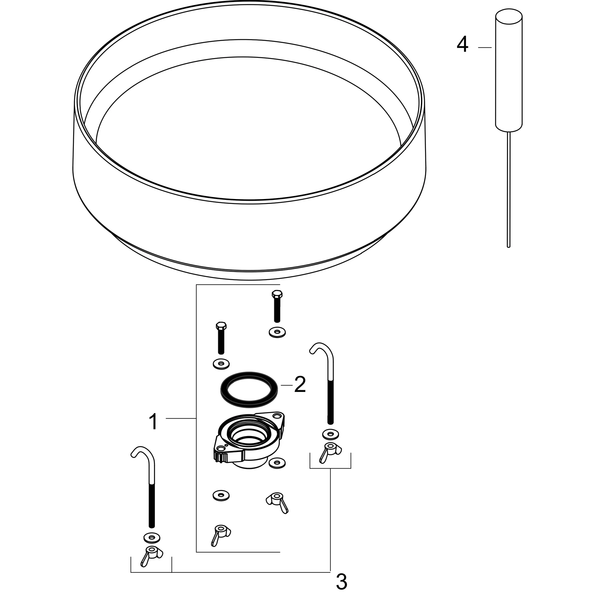 Hansgrohe Aufsatzwaschtisch Xuniva Evo E, weiß, 650x400x120 mm, glänzend, ohne Hahnloch und Überlauf Hansgrohe Aufsatzwaschtisch Xuniva Evo E, weiß, 650x400x120 mm, glänzend, ohne Hahnloch und Überlauf