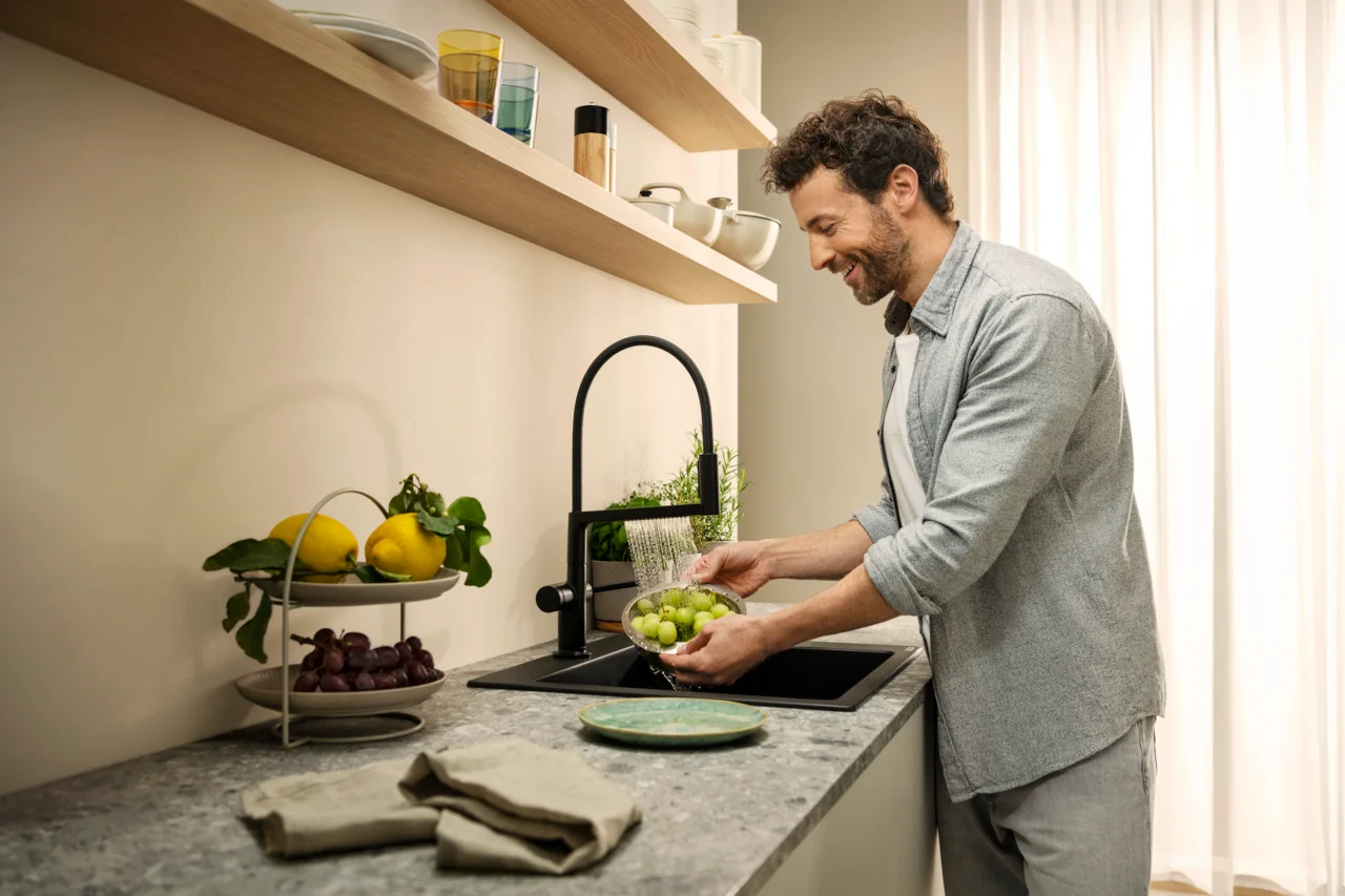 Hansgrohe Talis Select M54 PowderSpray Einhebel-Küchenmischer Semi-Pro, 3 Strahlarten, mattschwarz
