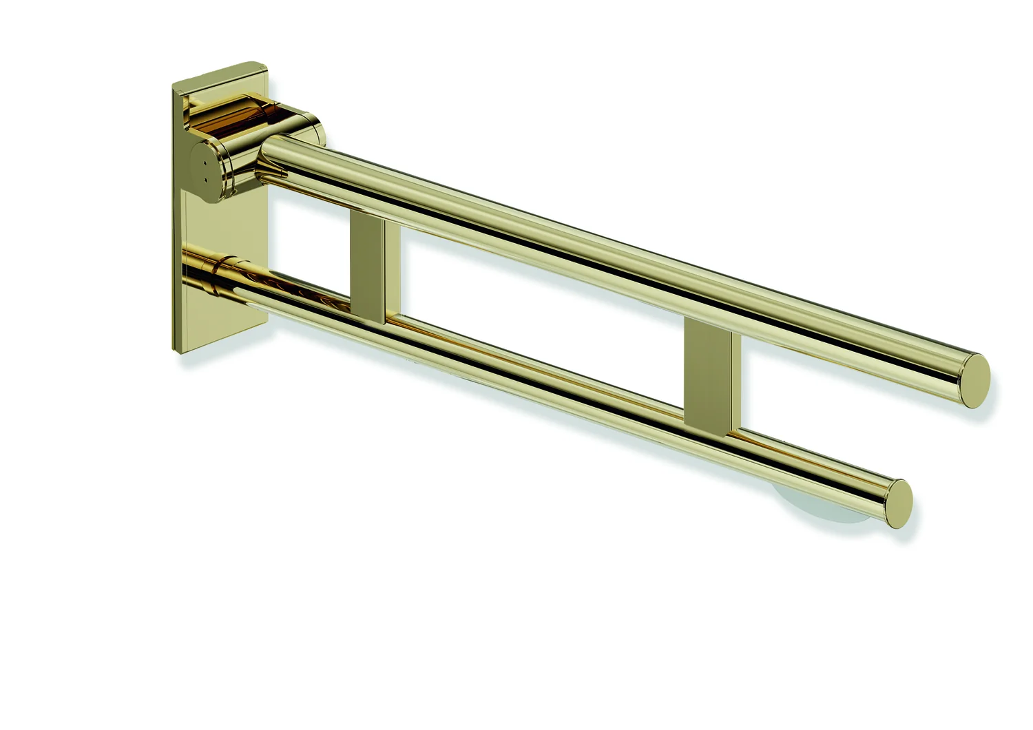 HEWI Mobiler Stützklappgriff Duo Design A Edelstahl PVD Messing