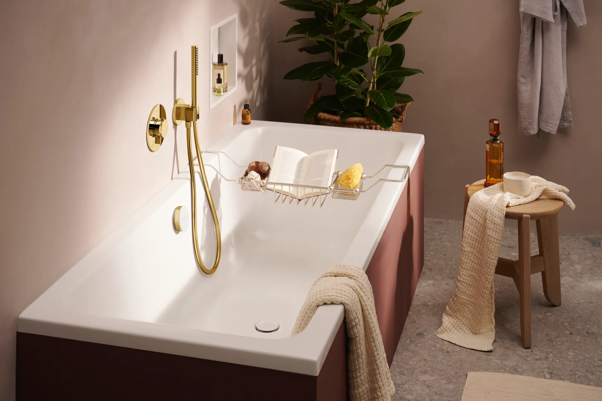 Hansgrohe Ecostat Comfort S Thermostat Unterputz für 2 Verbraucher Polished Gold Optic Hansgrohe Ecostat Comfort S Thermostat Unterputz für 2 Verbraucher Polished Gold Optic