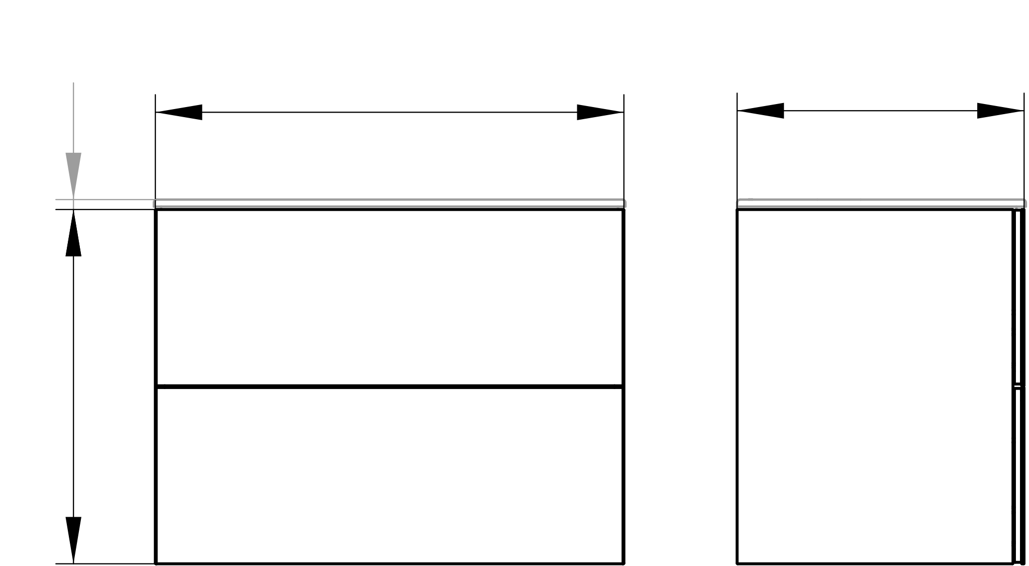 KEUCO X-LINE Waschtischunterbau anthrazit KEUCO X-LINE Waschtischunterbau anthrazit