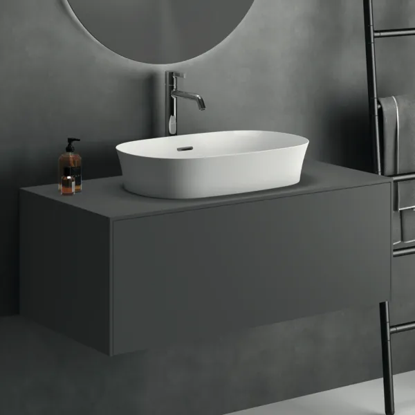 Ideal Standard Waschtischunterschrank „Conca“ 100,2 × 37 × 50,5 cm Anthrazit matt lackiert Ideal Standard Waschtischunterschrank „Conca“ 100,2 × 37 × 50,5 cm Anthrazit matt lackiert