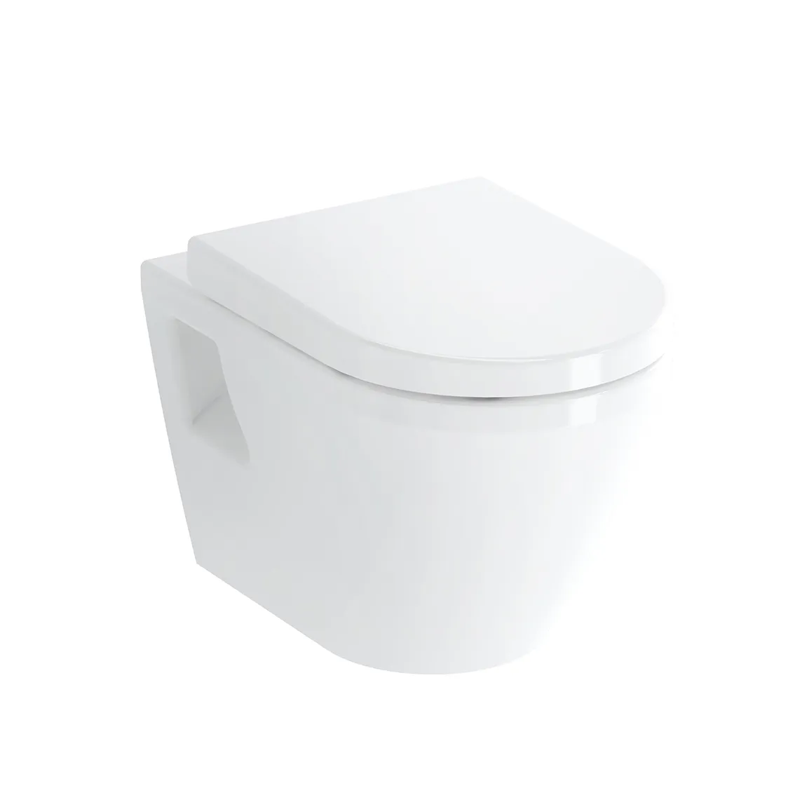 VitrA Integra Tiefspüler-Wand-WC mit Spülrand 36 x 54 cm seitliche Befestigung Weiß Hochglanz