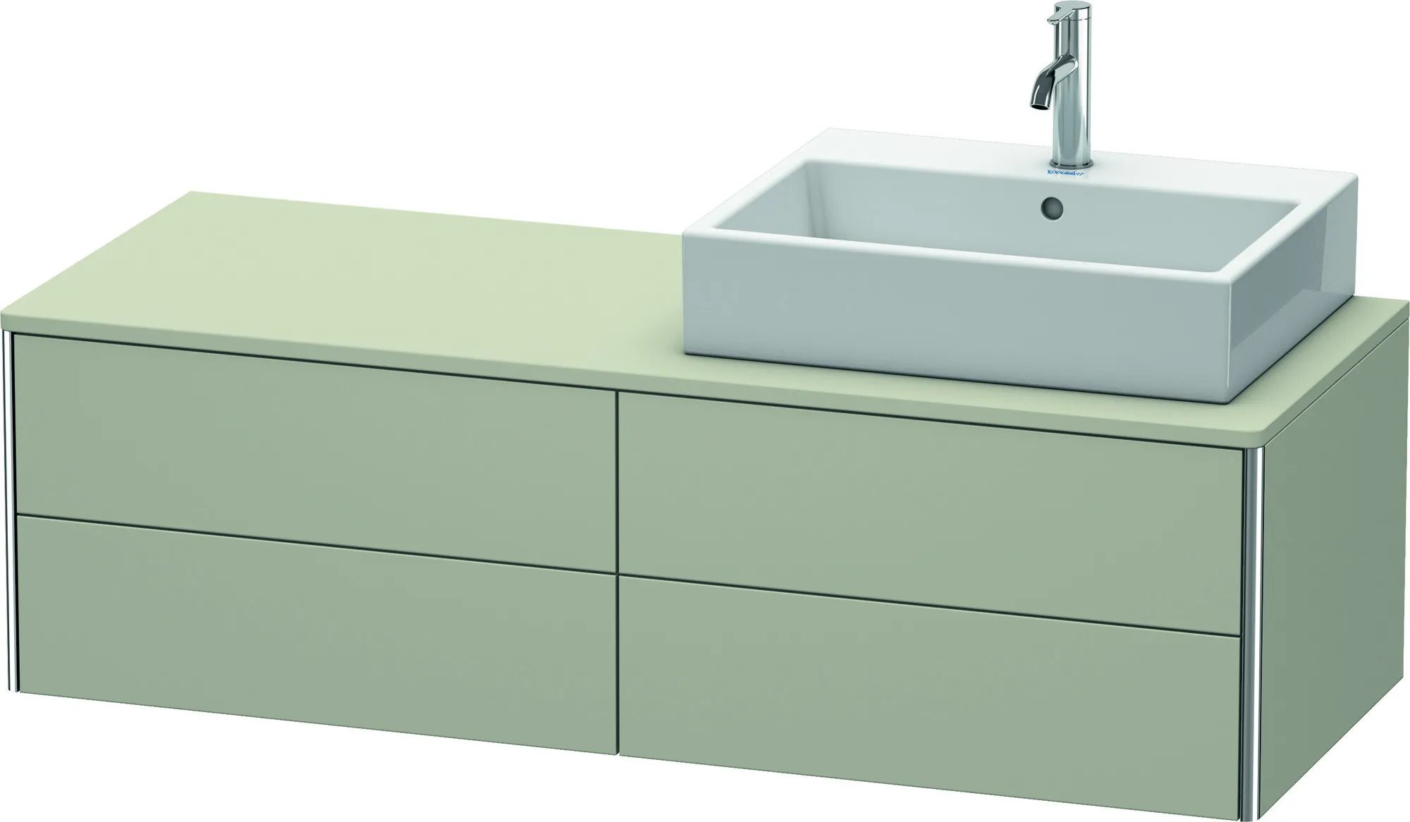 Duravit Waschtischunterschrank wandhängend „XSquare“ 140 × 40 × 54,8 cm Taupe Seidenmatt