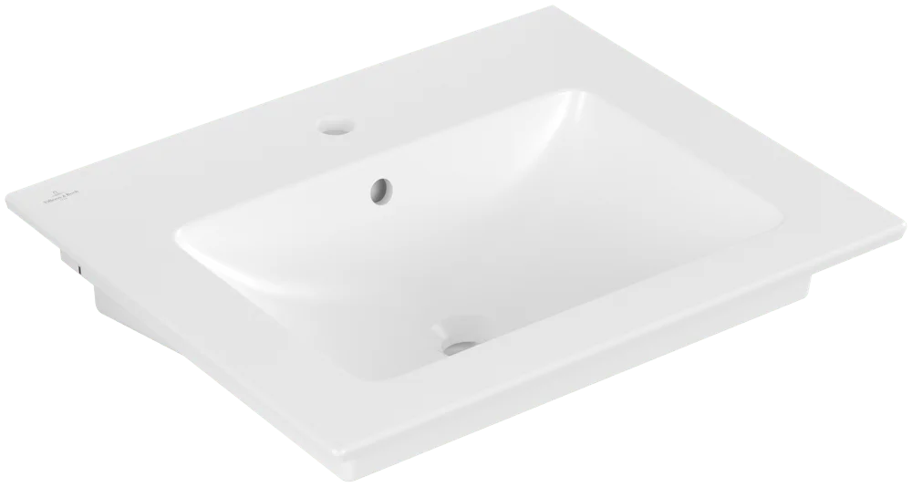 Villeroy & Boch Venticello Waschbecken 4124G6, 600x500x165mm, Stone White CeramicPlus, Wandmontage mit Überlauf, matt, Sanitärkeramik Villeroy & Boch Venticello Waschbecken 4124G6, 600x500x165mm, Stone White CeramicPlus, Wandmontage mit Überlauf, matt, Sanitärkeramik