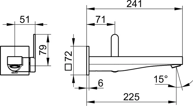 IXMO Einhebel-Waschtischmischer UP Ausladung 225 mm/IXMO Flat Rotgold geb.
