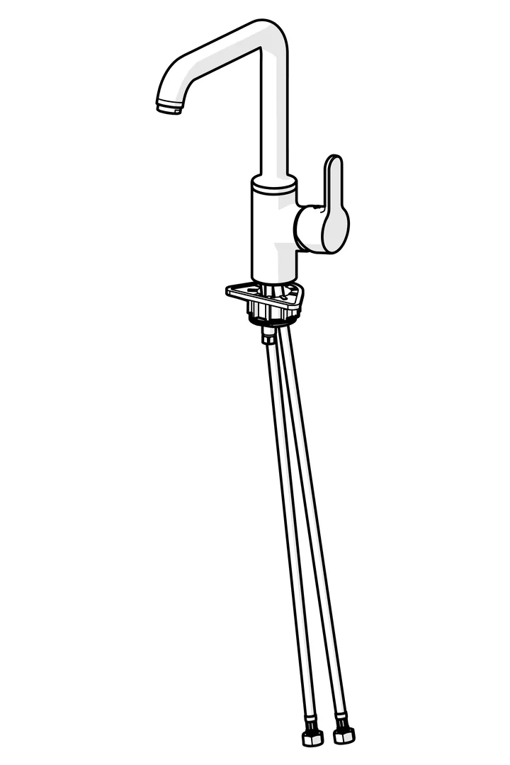HansaPRIMO Einhebelmischer Küchenarmatur HansaPRIMO 4920 Ausladung 192 mm DN15 Chrom