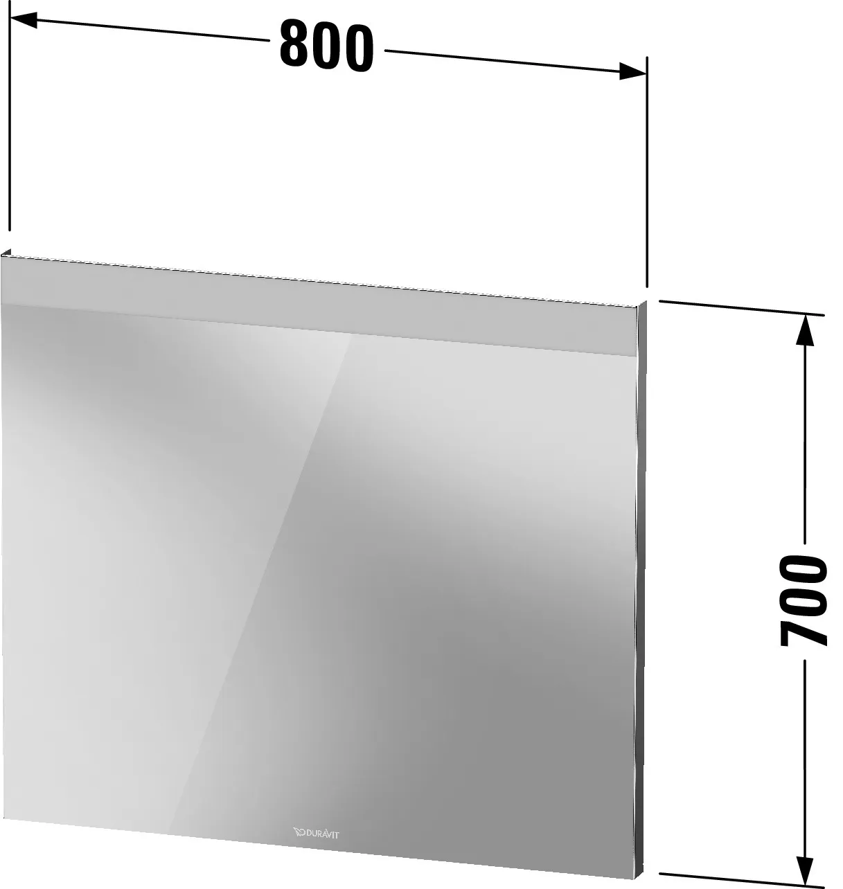 Duravit Spiegel „Licht & Spiegel“ 80 × 70 cm