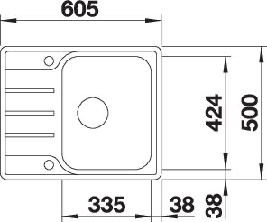 BLANCO LEMIS 45 S-IF Mini