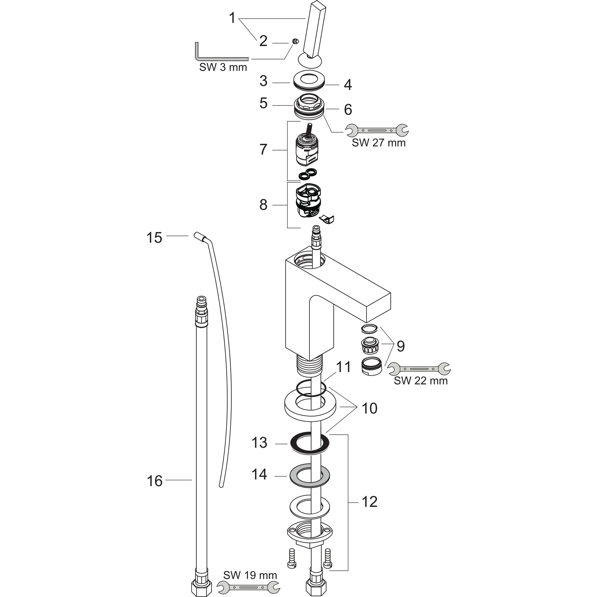Hansgrohe AXOR Citterio Einhebel-Waschtischmischer 110 mit Pingriff und Zugstangen-Ablaufgarnitur, Chrom Hansgrohe AXOR Citterio Einhebel-Waschtischmischer 110 mit Pingriff und Zugstangen-Ablaufgarnitur, Chrom