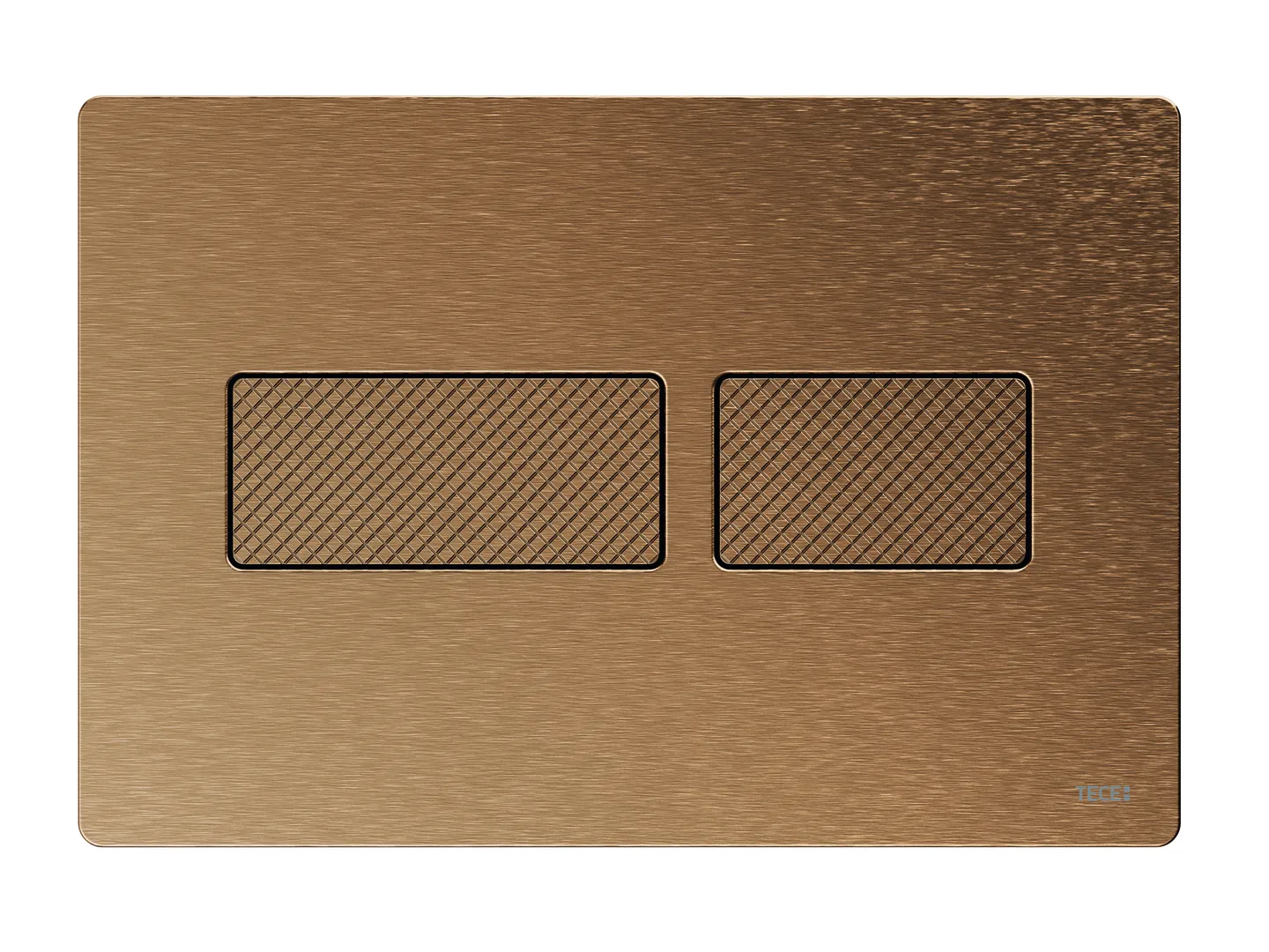 solid WC-Betätigungsplatte, Bronze gebürstet mit Rautenstruktur solid WC-Betätigungsplatte, Bronze gebürstet mit Rautenstruktur