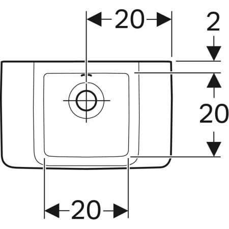 Handwaschtisch „Renova Plan“ in weiß alpin