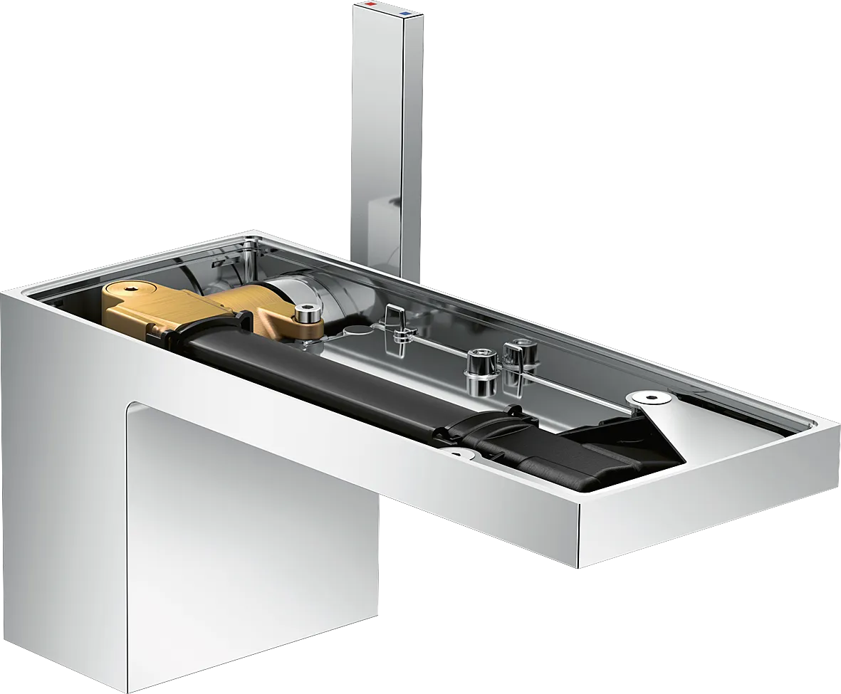 Hansgrohe AXOR MyEdition Einhebel-Waschtischmischer 70 mit Push-Open Ablaufgarnitur ohne Platte, Chrom Hansgrohe AXOR MyEdition Einhebel-Waschtischmischer 70 mit Push-Open Ablaufgarnitur ohne Platte, Chrom