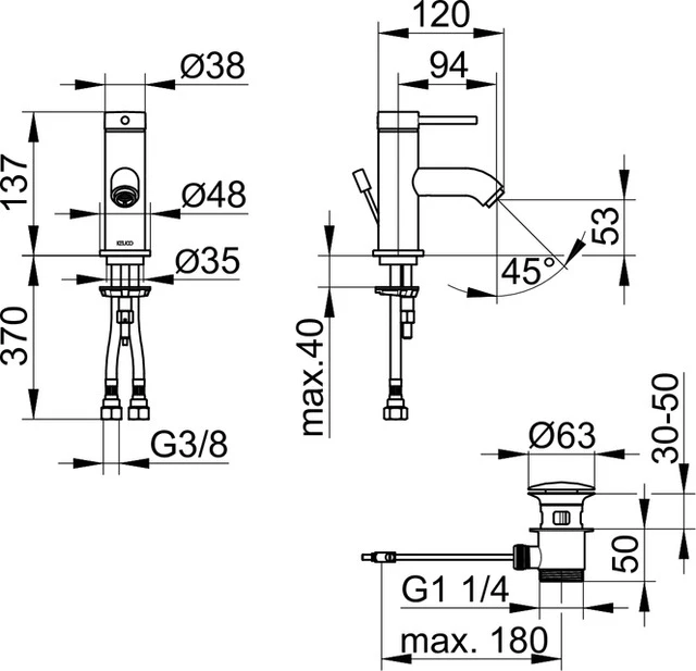 IXMO 59504012000 Einhebel-Waschtischmischer 60 mit Zugstangen-Ablaufgarnitur IXMO Soft, Rosette rund/eckig verchromt IXMO 59504012000 Einhebel-Waschtischmischer 60 mit Zugstangen-Ablaufgarnitur IXMO Soft, Rosette rund/eckig verchromt