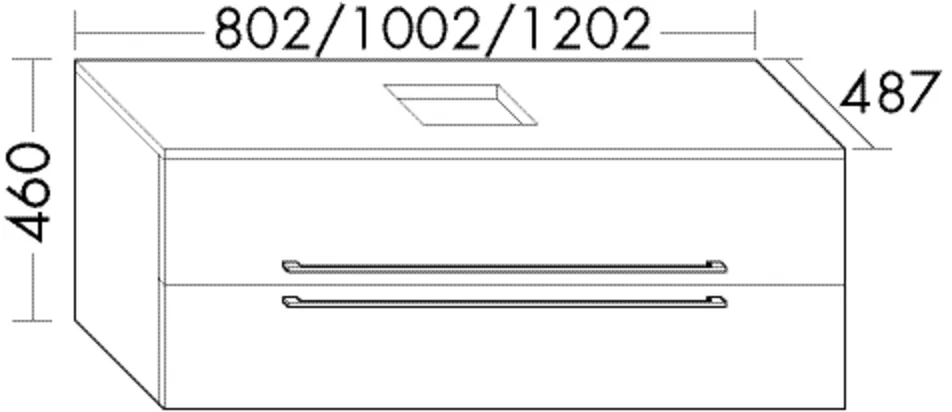 Burgbad Waschtischunterschrank bel, 80 cm breit, 46 cm hoch, 48,7 cm tief