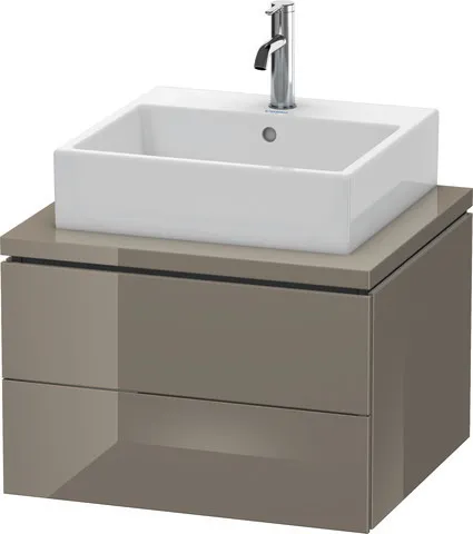 Duravit Waschtischunterschrank wandhängend „L-Cube“ 62 × 40 × 54,7 cm Flannel Grey Hochglanz