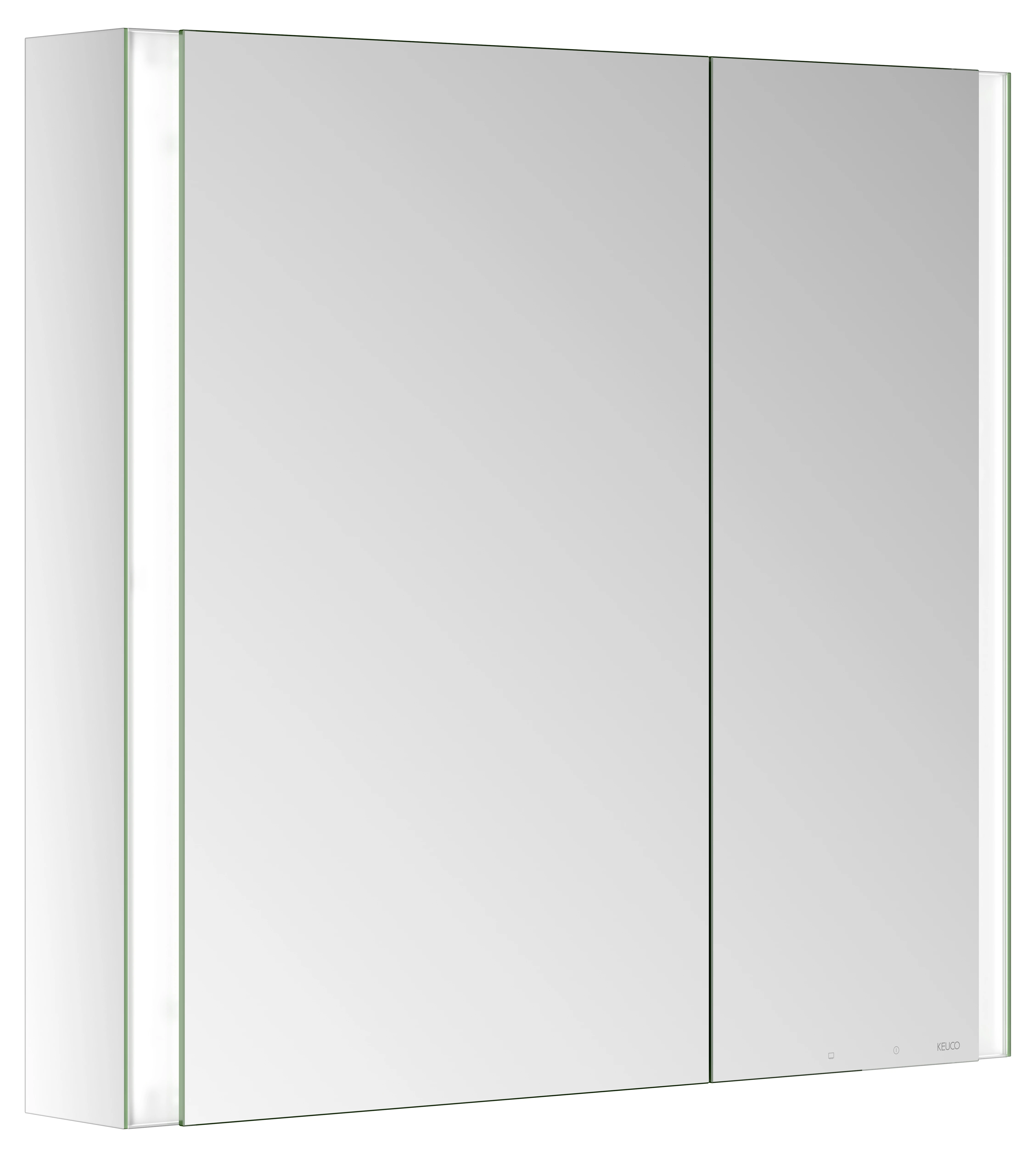 KEUCO Wandvorbau Spiegelschrank „Somaris“ Verspiegelt, Aufputz, mit Spiegelheizung 800 × 710 × 127 mm