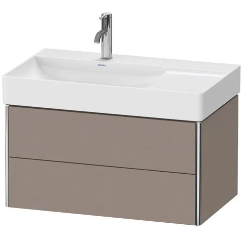 Duravit Waschtischunterschrank wandhängend „XSquare“ 78,4 × 39,7 × 46 cm Basalt Matt