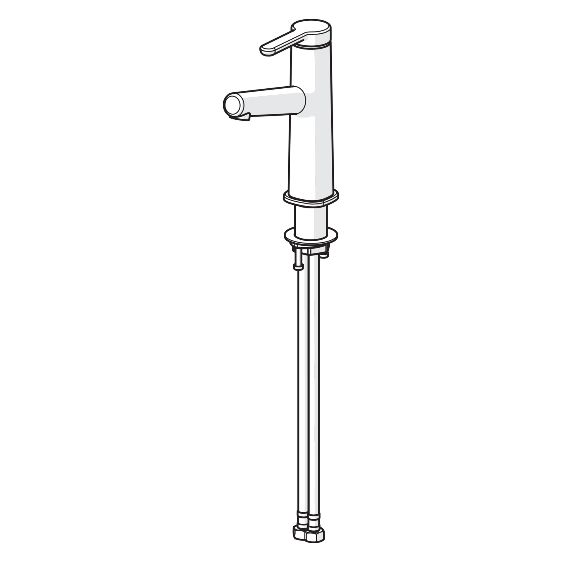 HA Einhebelmischer Waschtischbatterie HANSADESIGNO Style 5188 Ausladung 128 mm DN15 Chrom