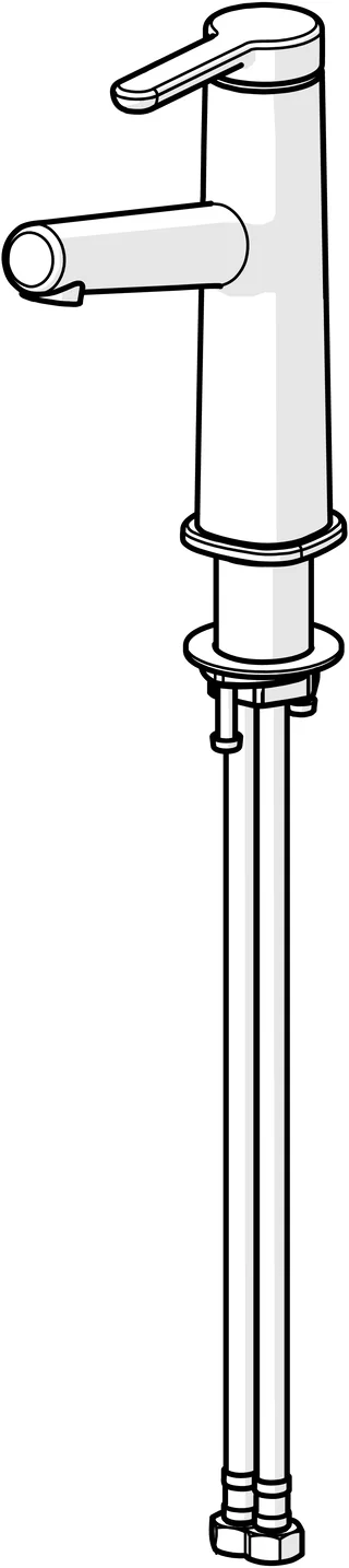 HansaDESIGNO Style Waschtischarmatur, Einhebelmischer, Chrom, DN15, Ausladung 128 mm