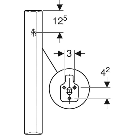 Urinaltrennwand: L=40cm, B=10cm, H=70cm, weiß Urinaltrennwand: L=40cm, B=10cm, H=70cm, weiß