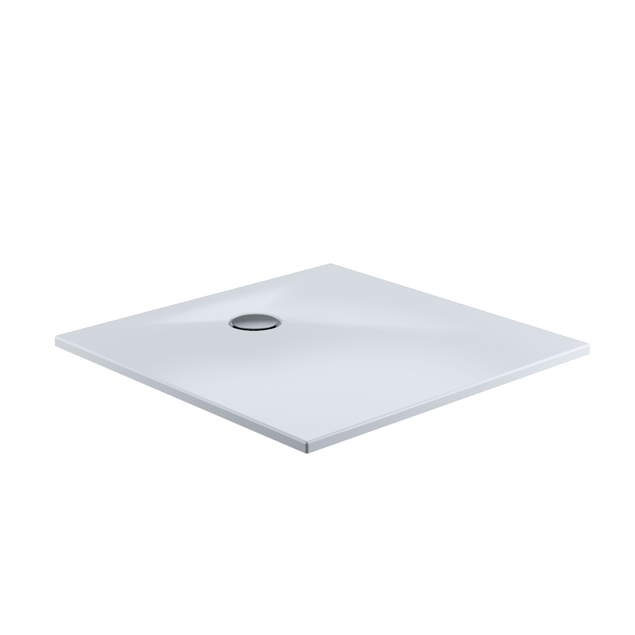 HSK quadrat Marmor-Polymer-Duschwanne „plan“ 100 × 100 cm in Weiß