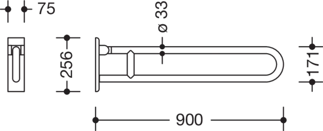 HEWI Stützklappgriff „Serie 805 Classic“