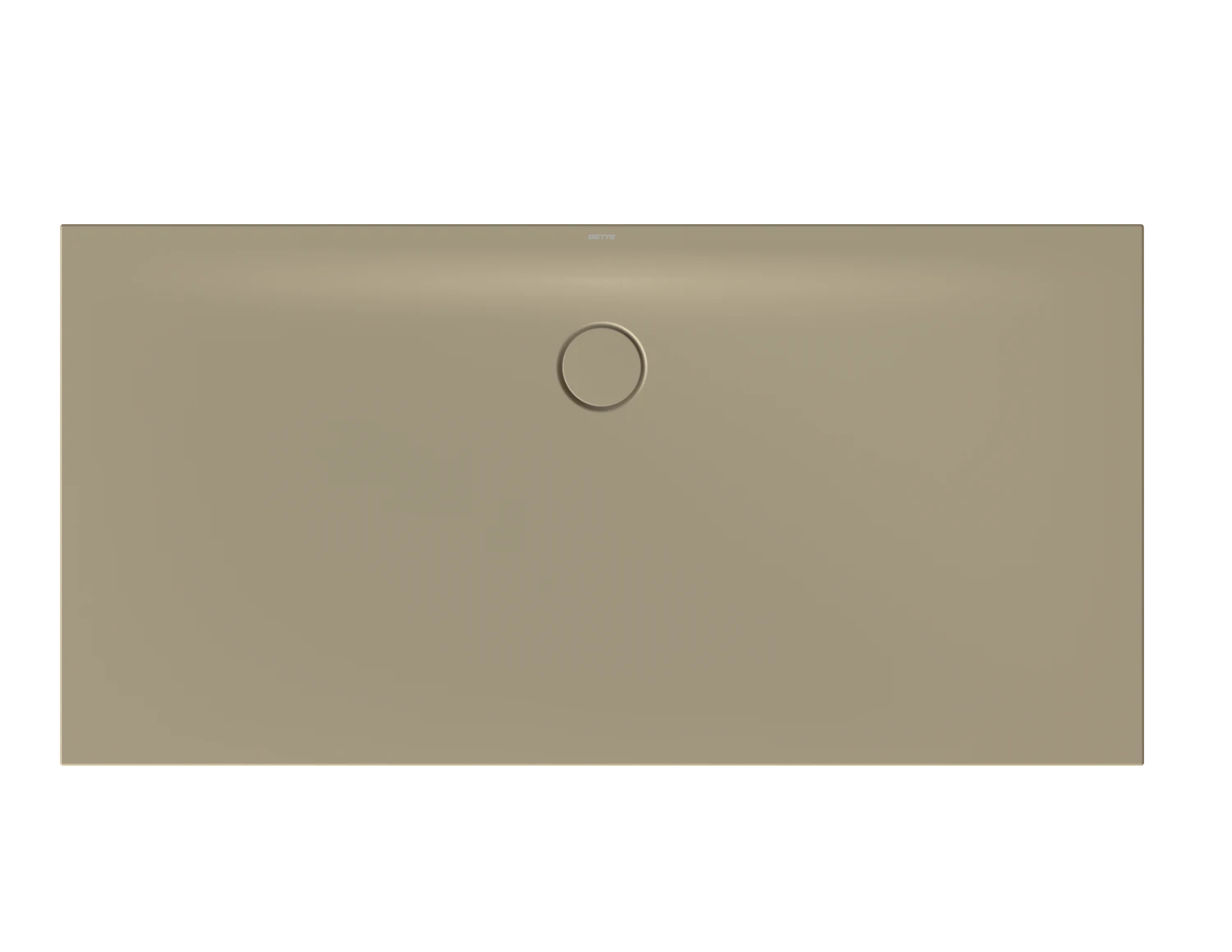 Bette rechteck Duschwanne „BetteFloor Side“ 1600 × 800 mm mit BetteAntirutsch Pro, ohne Oberflächenveredelung, ohne Wannenträger, in Hazel