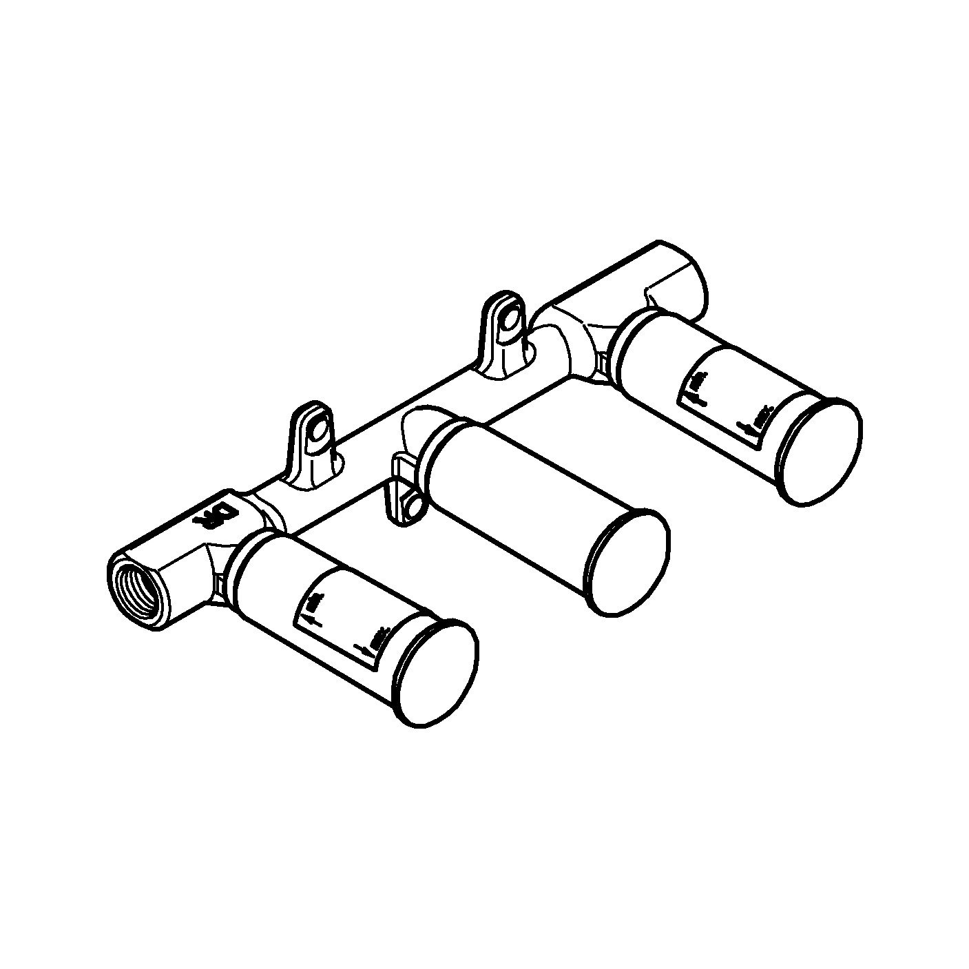 Zweihand-Unterputz-Universal-Einbaukörper 29025_2, für 3-Loch-Waschtischbatterien, mit Dichtmanschette, für normgerechte Wanddurchführung bei Wassereinwirkung nach DIN 18534:2017