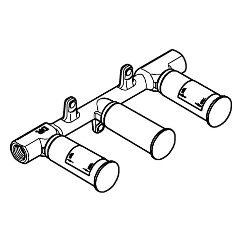 Zweihand-Unterputz-Universal-Einbaukörper 29025_2, für 3-Loch-Waschtischbatterien, mit Dichtmanschette, für normgerechte Wanddurchführung bei Wassereinwirkung nach DIN 18534:2017 Zweihand-Unterputz-Universal-Einbaukörper 29025_2, für 3-Loch-Waschtischbatterien, mit Dichtmanschette, für normgerechte Wanddurchführung bei Wassereinwirkung nach DIN 18534:2017