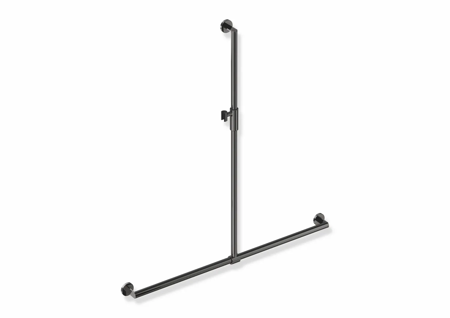 Duschhandlauf mit verschiebbarer Brausehalterstange, Edelstahl, PVD, mit magnetischem Brausehalter, senkrechte Länge 1250 mm, waagerechte Länge 1185 mm, D: 32 mm, in Farbe CK (messing glänzend) Duschhandlauf mit verschiebbarer Brausehalterstange, Edelstahl, PVD, mit magnetischem Brausehalter, senkrechte Länge 1250 mm, waagerechte Länge 1185 mm, D: 32 mm, in Farbe CK (messing glänzend)