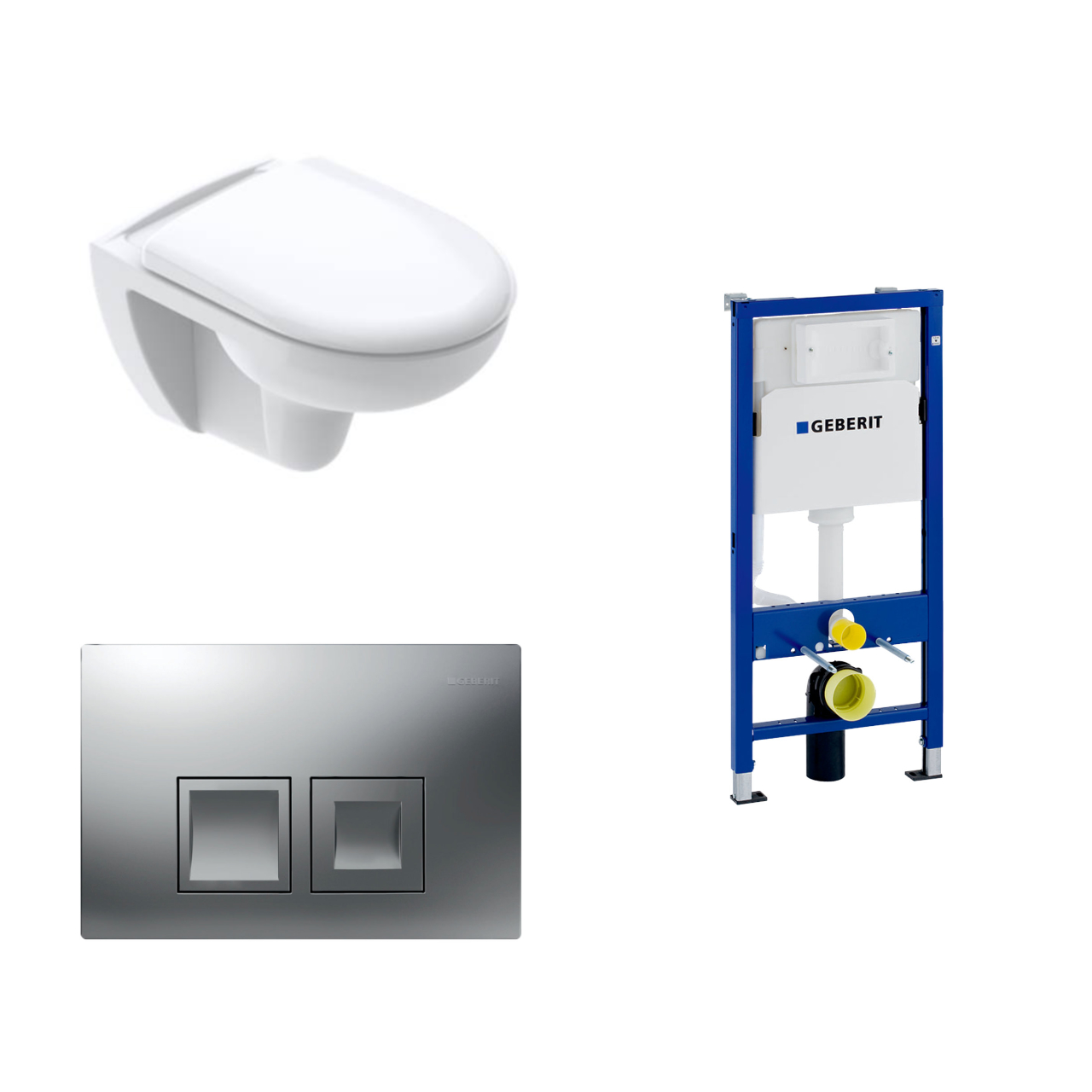 Vorwand-/Einbauelement für Toilette mit Spülkasten Delta (UP100) Betätigungsplatte Geberit UP100 „Delta35“ in Vorwand-/Einbauelement für Toilette mit Spülkasten Delta (UP100) Betätigungsplatte Geberit UP100 „Delta35“ in