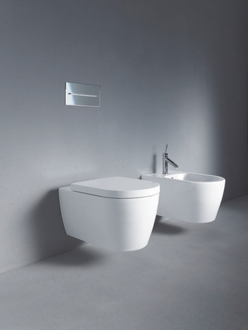 Duravit Wand-Tiefspül-WC inkl. WC-Sitz „ME by Starck“ 37,35 × 57 × 39,5 cm, Befestigung sichtbar Duravit Wand-Tiefspül-WC inkl. WC-Sitz „ME by Starck“ 37,35 × 57 × 39,5 cm, Befestigung sichtbar