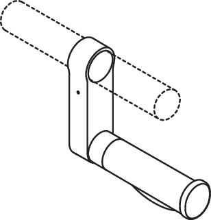 Aufrüstsatz WC-Papierhalter (USA) Serie 801 reinweiß Aufrüstsatz WC-Papierhalter (USA) Serie 801 reinweiß
