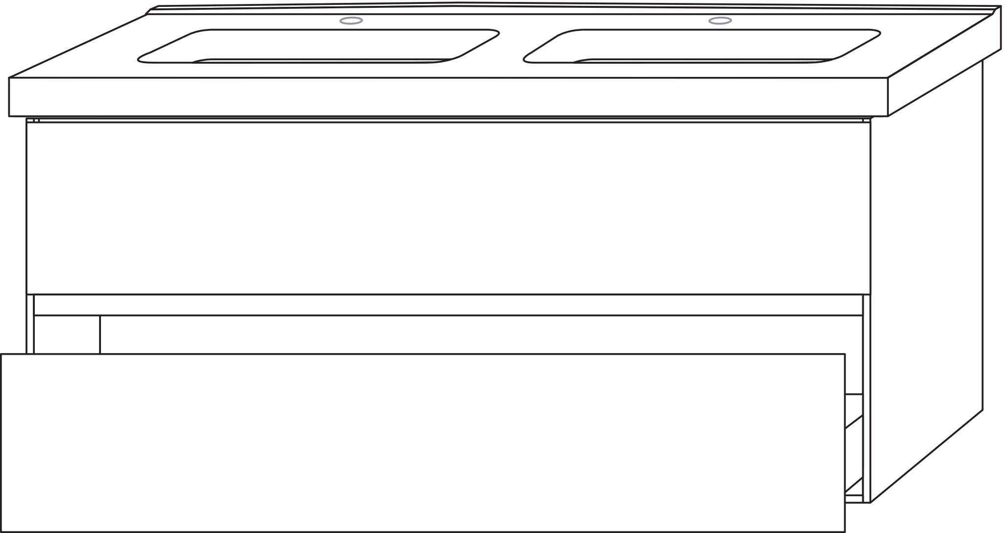 Keramik-Waschtisch-Set mit Waschtischunterschrank „Solo One“ 121 × 45 × 55,1 cm in Anthrazit (glanz) Keramik-Waschtisch-Set mit Waschtischunterschrank „Solo One“ 121 × 45 × 55,1 cm in Anthrazit (glanz)