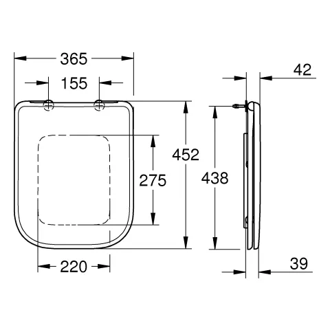 WC-Sitz BauEdge Keramik 39813, Soft Close, mit Deckel, Quick release, aus Duroplast, alpinweiß WC-Sitz BauEdge Keramik 39813, Soft Close, mit Deckel, Quick release, aus Duroplast, alpinweiß