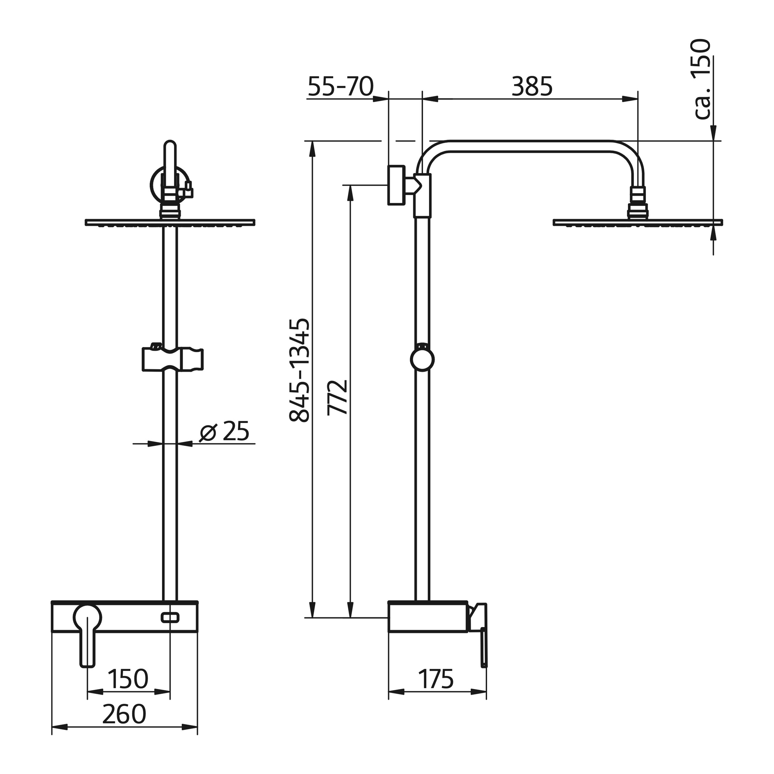 HSK Shower-Set Umsteller „RS 200 AquaSwitch Mix“ mit Einhebelmischer Ausladung 385 mm in weiß / chrom HSK Shower-Set Umsteller „RS 200 AquaSwitch Mix“ mit Einhebelmischer Ausladung 385 mm in weiß / chrom