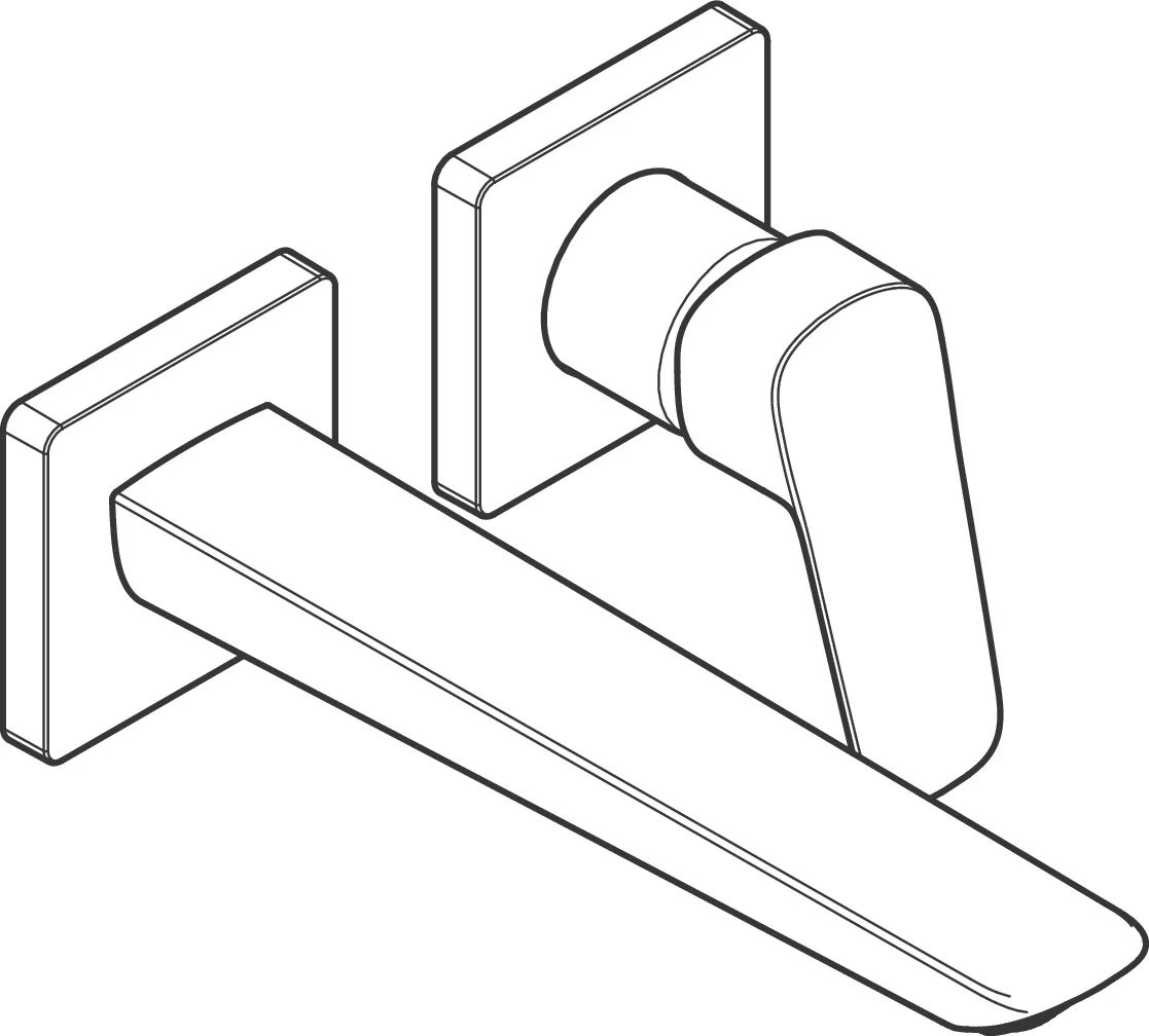 Hansgrohe Logis Einhebel-Waschtischmischer Unterputz Fine, Chrom, Ausladung 206 mm