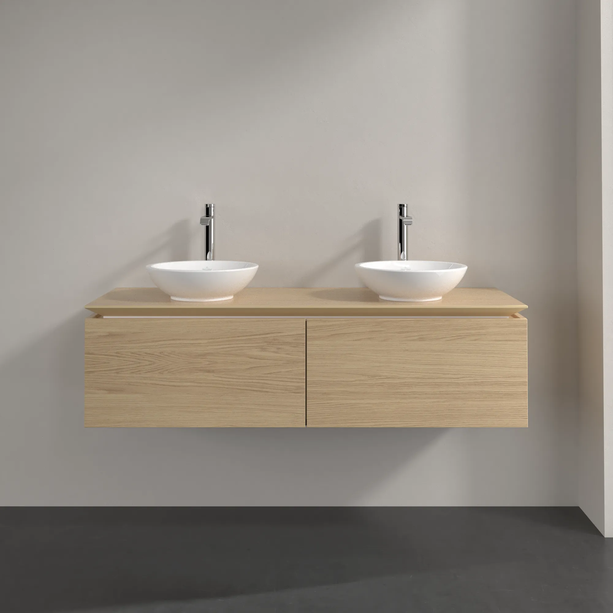 Villeroy & Boch Waschtischunterschrank „Legato“ für Schrankwaschtisch 1400 × 380 × 500 mm Nordic Oak, für links und rechts Villeroy & Boch Waschtischunterschrank „Legato“ für Schrankwaschtisch 1400 × 380 × 500 mm Nordic Oak, für links und rechts