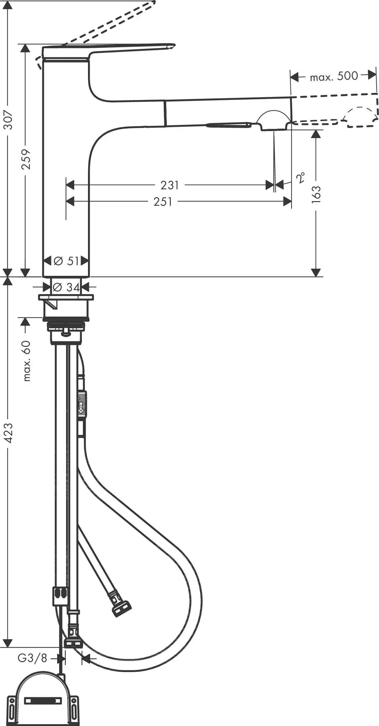 Hansgrohe Zesis M33 Einhebel-Küchenmischer 160 mit Ausziehbrause 2jet sBox lite Chrom Hansgrohe Zesis M33 Einhebel-Küchenmischer 160 mit Ausziehbrause 2jet sBox lite Chrom