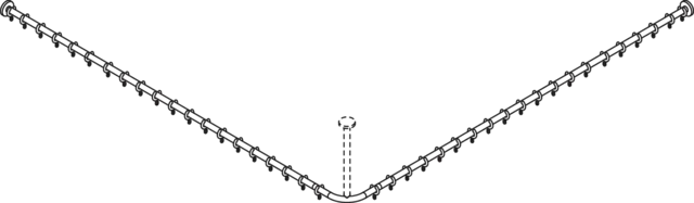 HEWI Duschvorhangstange „System 900“ 202,2 × 202,2 cm HEWI Duschvorhangstange „System 900“ 202,2 × 202,2 cm