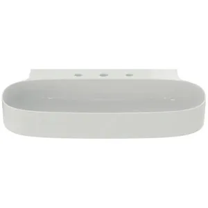 Waschbecken „Linda-X“ 75 × 50 × 13,5 cm, Hahnlochposition mittig in Weiß Waschbecken „Linda-X“ 75 × 50 × 13,5 cm, Hahnlochposition mittig in Weiß