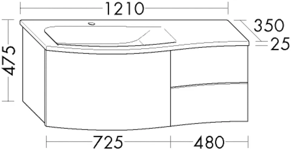 burgbad Badmöbelset „Sinea1.0“ 125 × 51,5 cm in Schilf Solid Matt