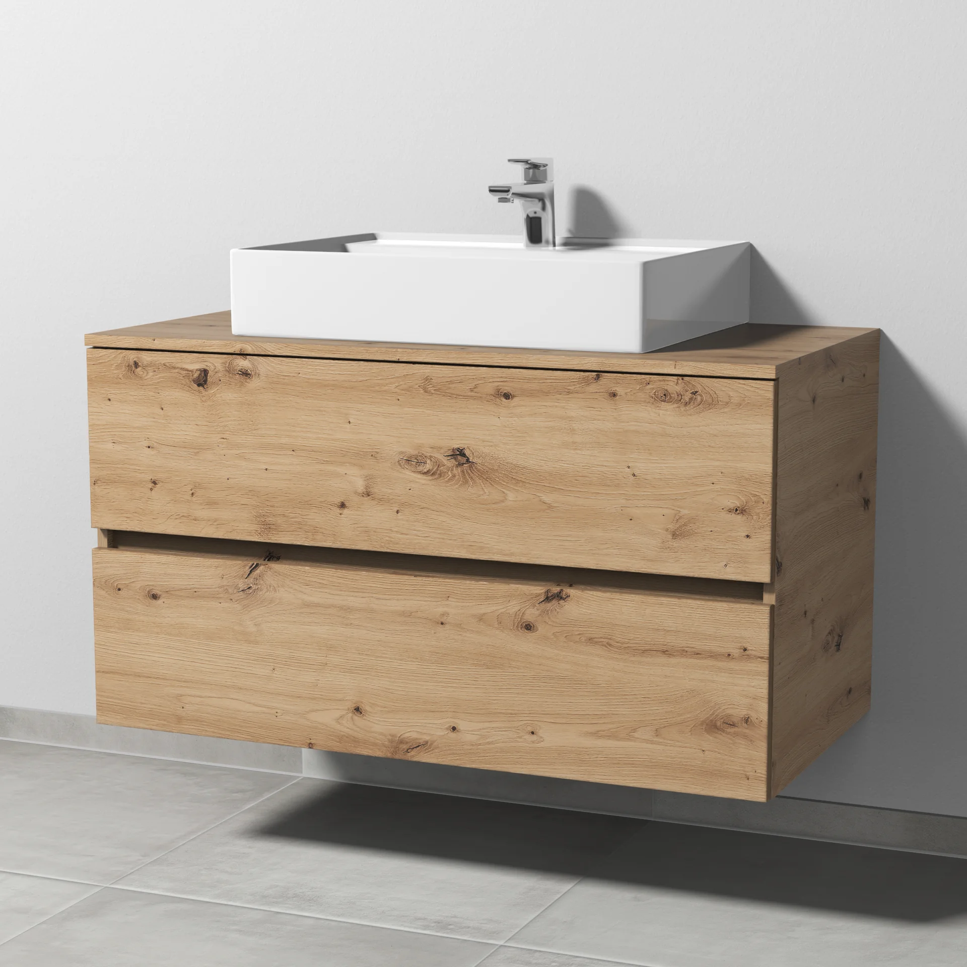 Sanipa Keramik-Waschtisch Angular Solo One, Weißen-Alpin, 460 x 1.000 x 120 mm, mit Waschtischunterbau und mittigem Waschtischausschnitt Sanipa Keramik-Waschtisch Angular Solo One, Weißen-Alpin, 460 x 1.000 x 120 mm, mit Waschtischunterbau und mittigem Waschtischausschnitt