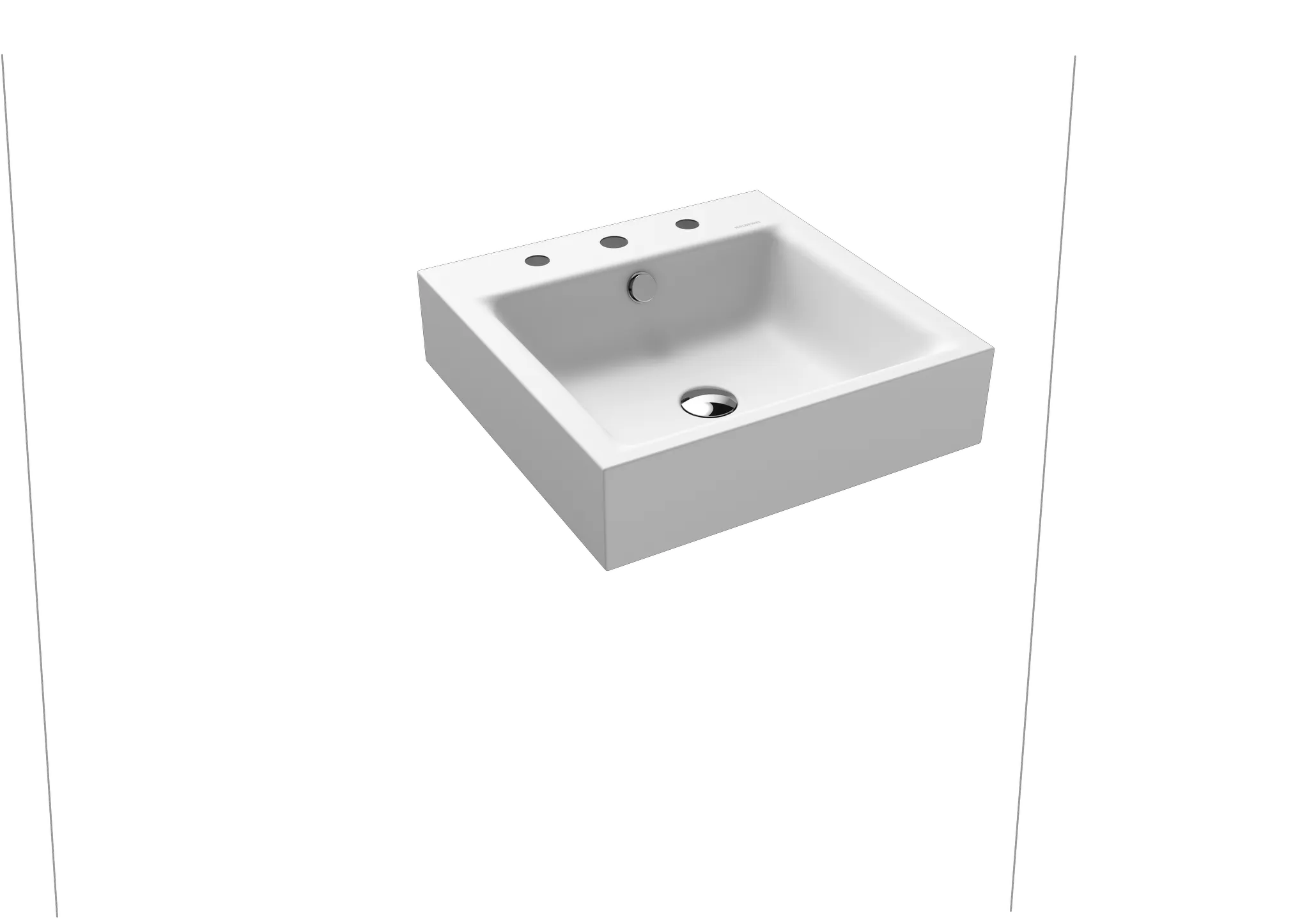 Kaldewei Puro Wandwaschtisch 3163 460x460mm alpinweiß matt Perl-Effekt Kaldewei Puro Wandwaschtisch 3163 460x460mm alpinweiß matt Perl-Effekt