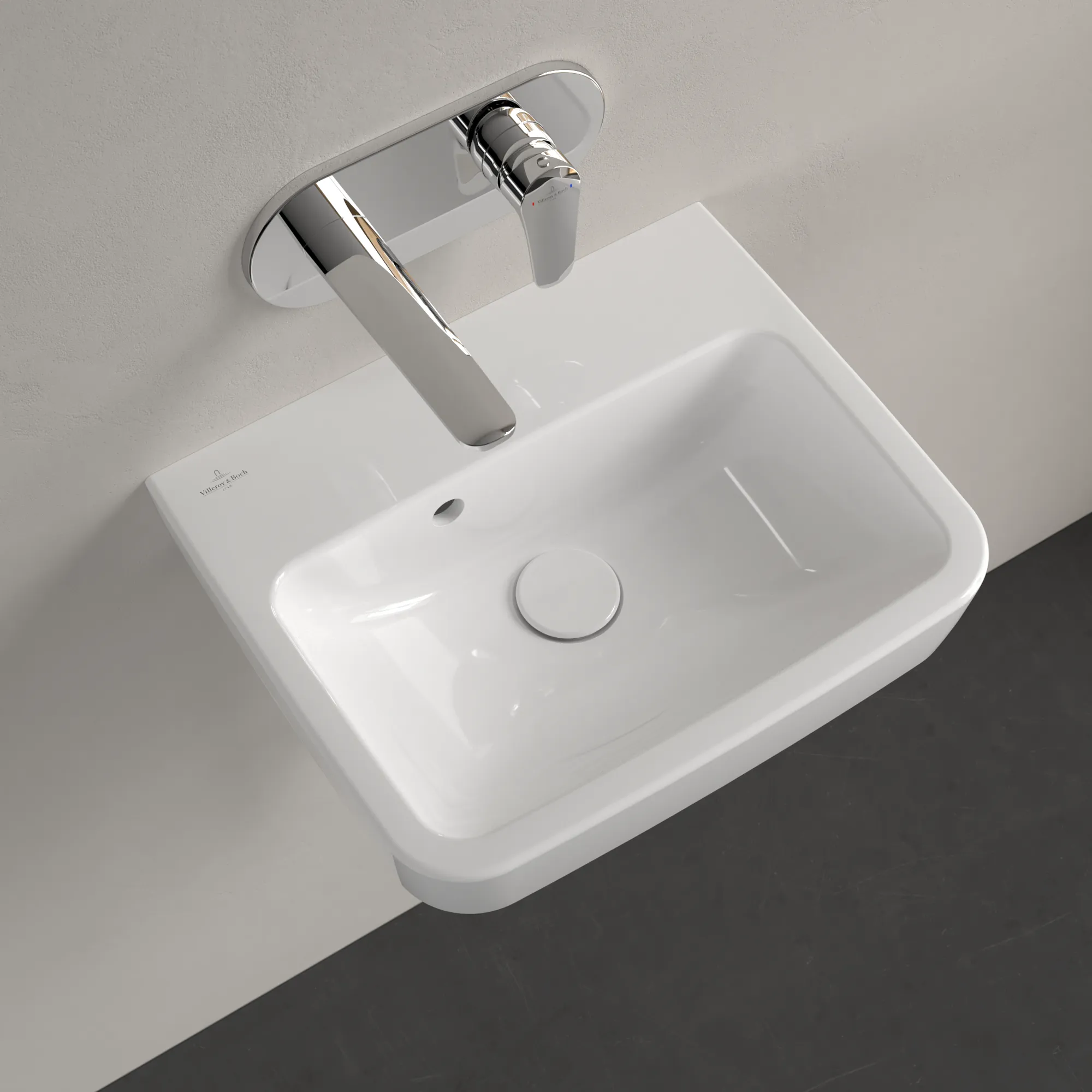 Villeroy & Boch Einbau-/Aufsatz Handwaschbecken geschliffen „O.novo“ 450 × 370 × 160 mm, für Becken mittig, ohne Hahnlochbohrung in Weiß Alpin Villeroy & Boch Einbau-/Aufsatz Handwaschbecken geschliffen „O.novo“ 450 × 370 × 160 mm, für Becken mittig, ohne Hahnlochbohrung in Weiß Alpin