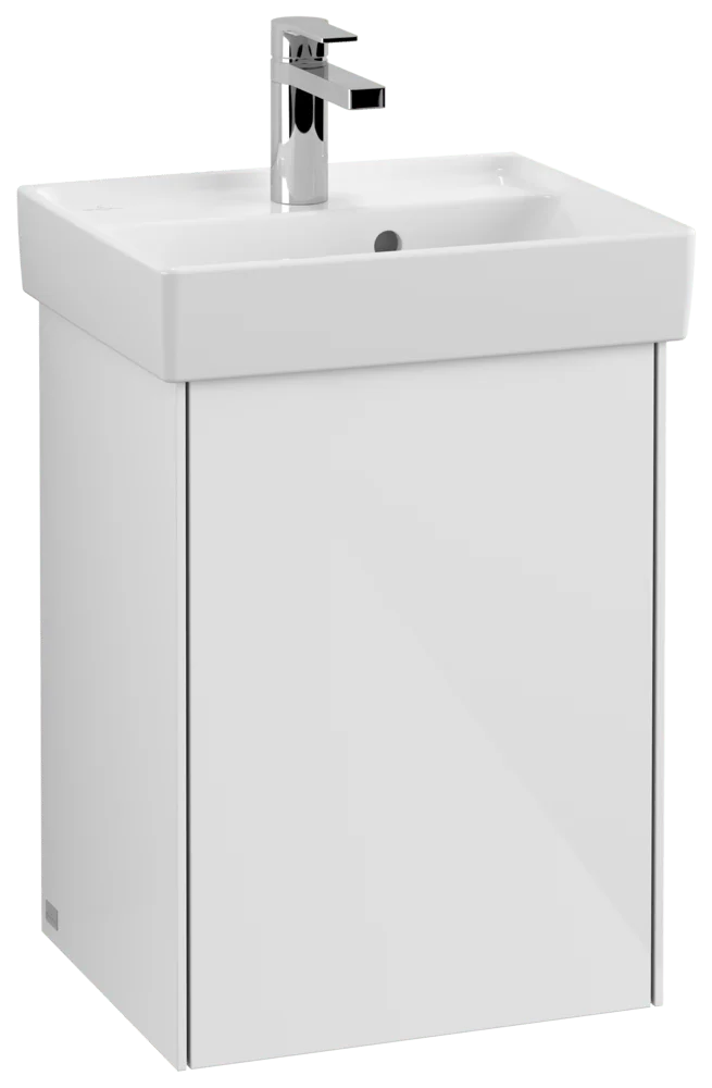 Villeroy & Boch Waschbeckenunterschrank Collaro C00500, Eckig Glossy White, 410x344 mm, Höhe 546 mm, mit SoftClosing und Fachboden Villeroy & Boch Waschbeckenunterschrank Collaro C00500, Eckig Glossy White, 410x344 mm, Höhe 546 mm, mit SoftClosing und Fachboden